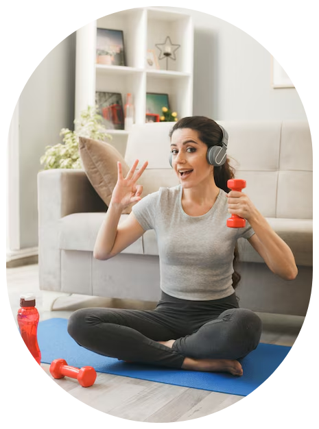 Woman meditating